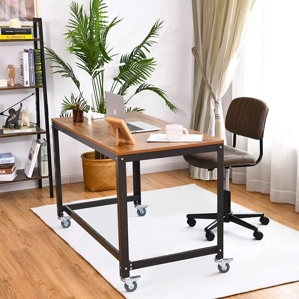 Mobile Rolling Computer Desk with 4 Wheels for Home Office Q20282