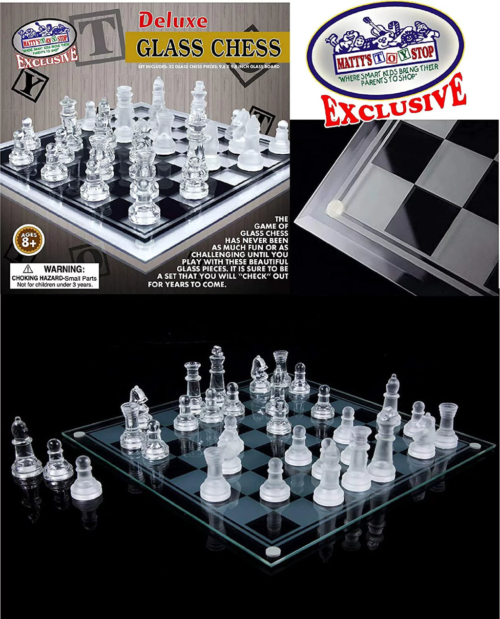 Glass Chess Set Small E301