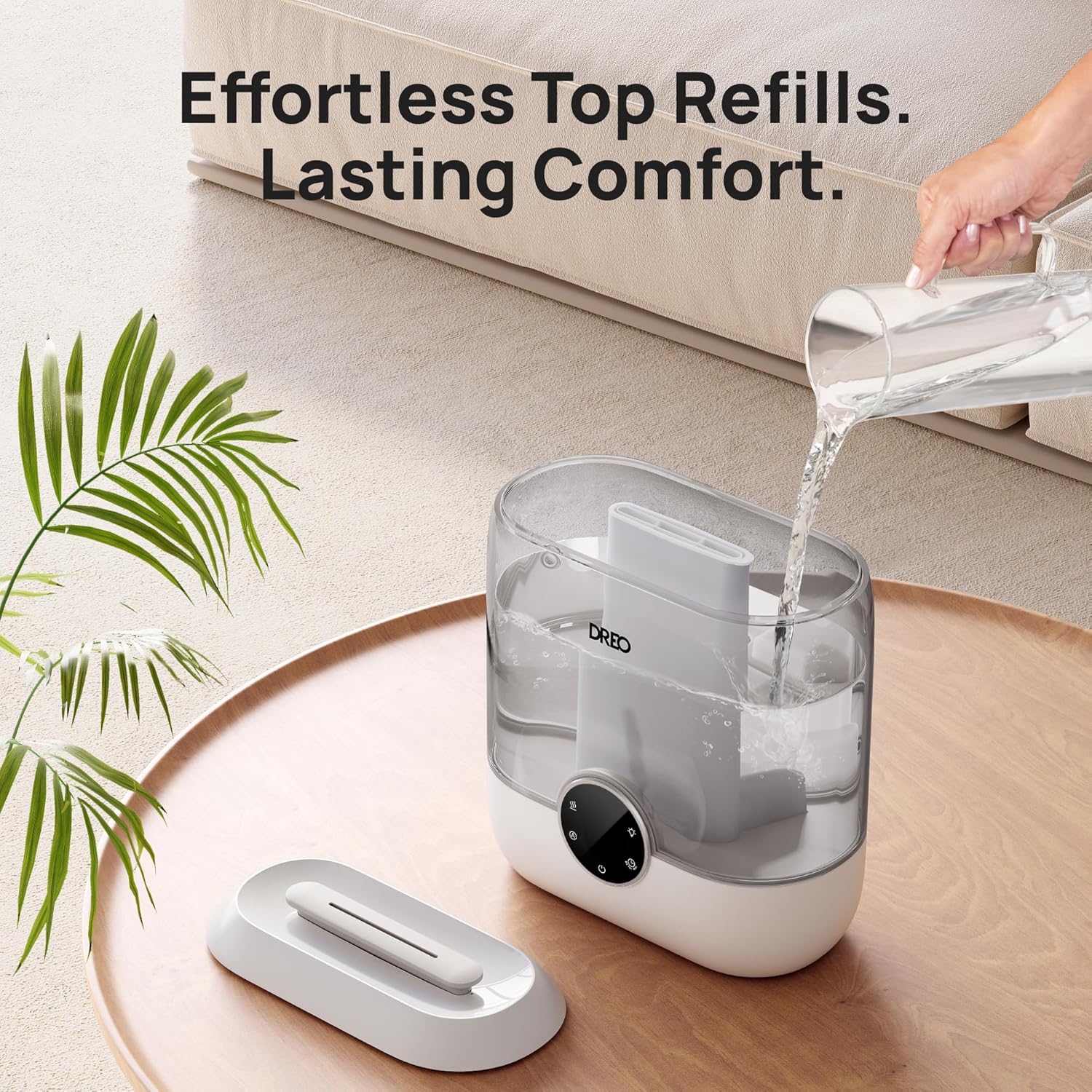 6L Ultrasonic Cool Mist Humidifier for Bedroom, 60 Hour Runtime, Gray P60507