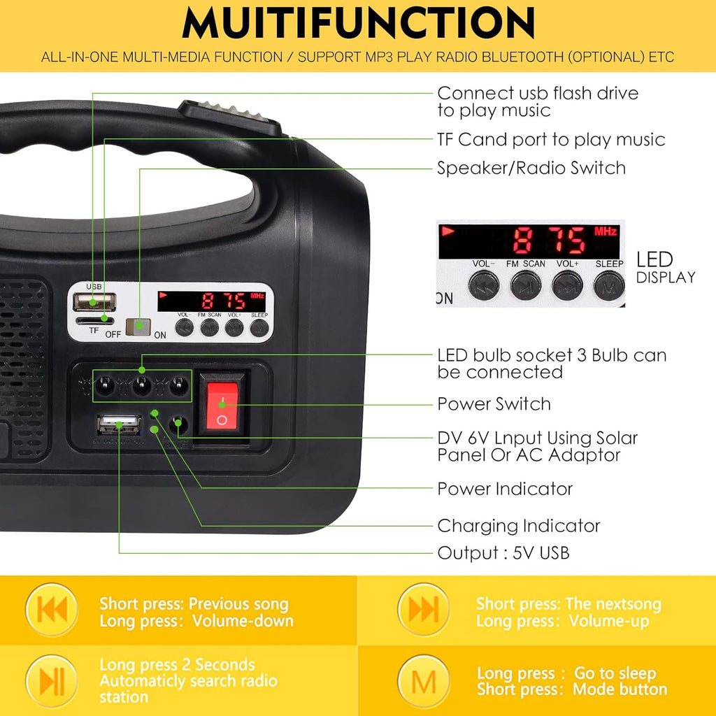 Solar Generator with Panels - Portable Power Station for Emergency Home Use N9576