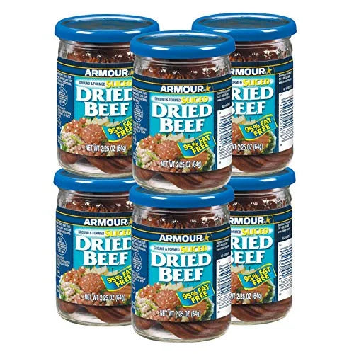 Sliced Dried Beef, Jarred Meat, 2.25 oz, 6 Count W340503