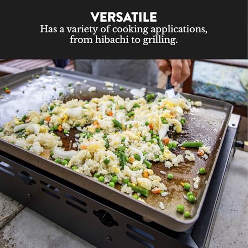 26 Inch Flat Top Gas Grill with 3 Burners for RV Camping Y16043