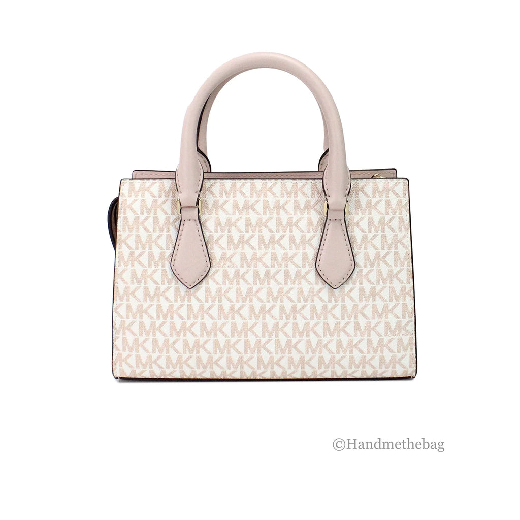 Small White Rose Gold PVC Satchel Purse Bag E78348
