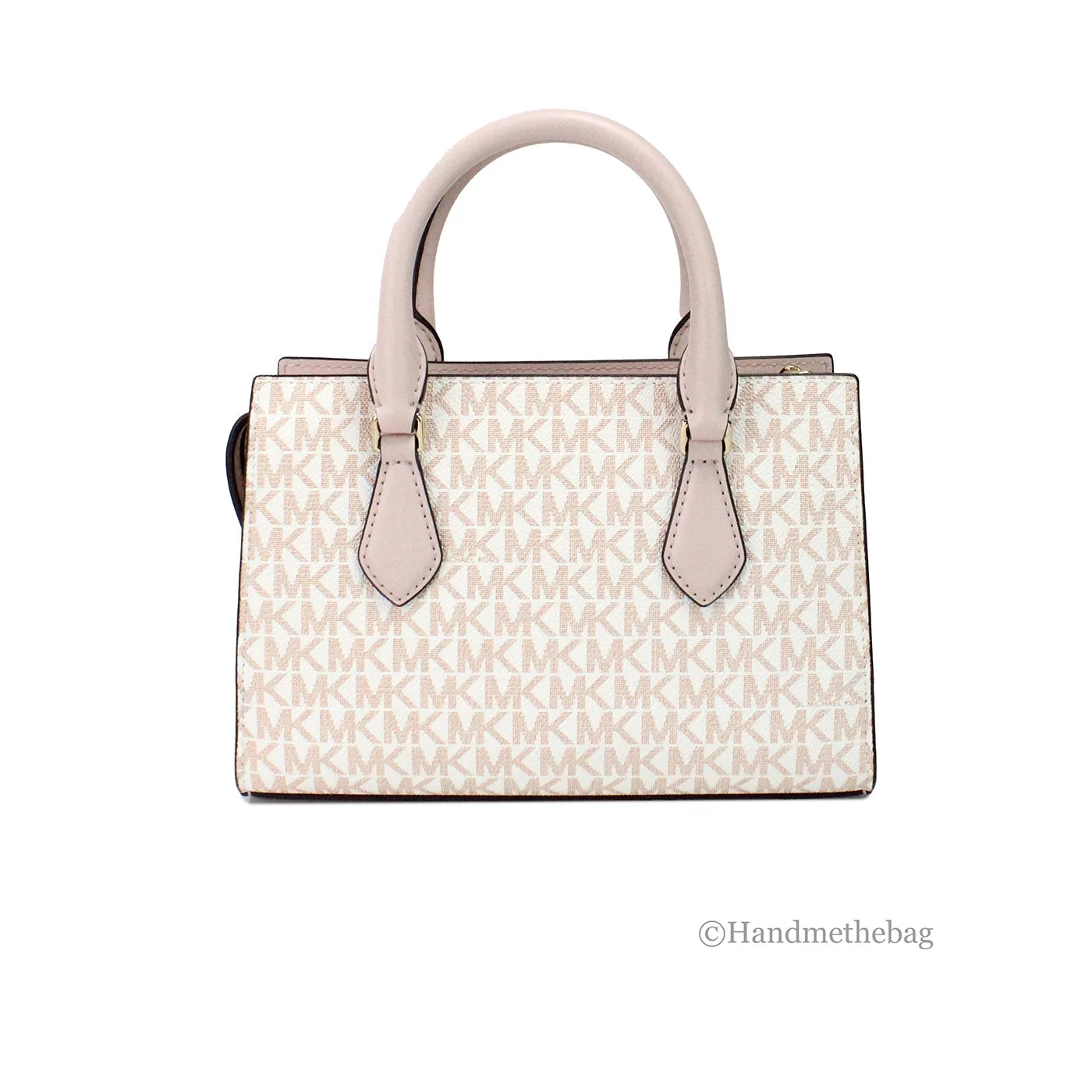 Small White Rose Gold PVC Satchel Purse Bag E78348