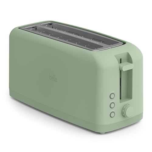 2 Slice Slim Toaster with 6 Shade Settings, Long Slot, Removable Crumb Tray R654