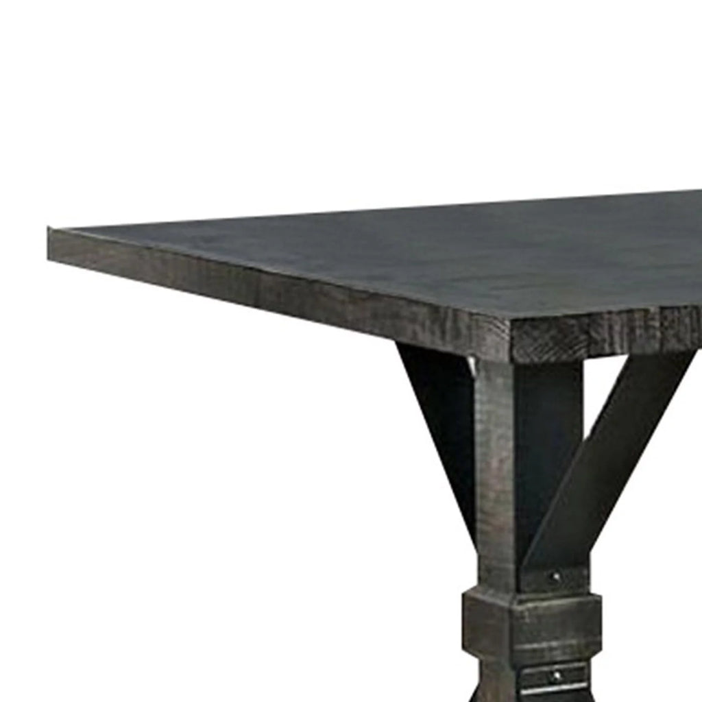 Antique Black Trestle Base Dining Table M3552