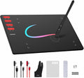 XOPPOX Graphics Drawing Tablet with 8 x 6 Inch Active Area, 8192 Level Battery-F r e e Pen and 8 Express Keys Compatible for Mac/Windows/Android OS