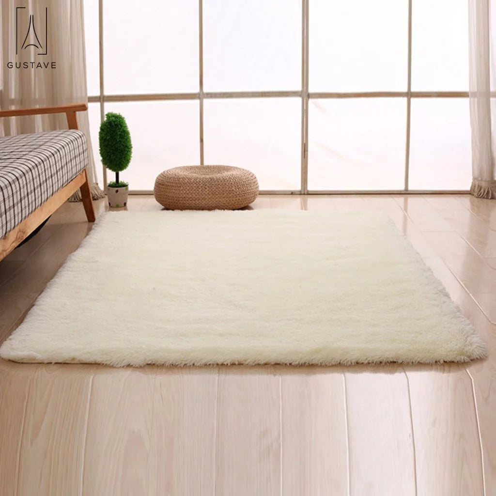 Fluffy Area Rug for Living Room Bedroom Home Decor, Beige A703
