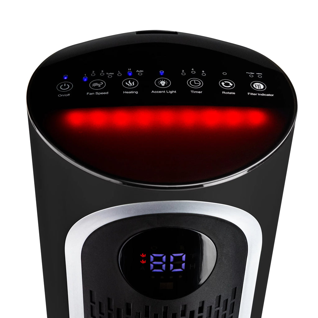3-in-1 Air Purifier Heater Fan, Black C577397