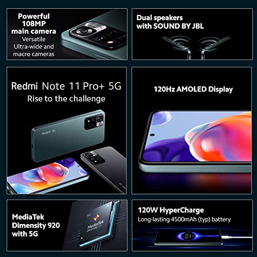Redmi Note 11 Pro+ 5G 128GB 6GB Unlocked 6.67" 108MP Camera S78776