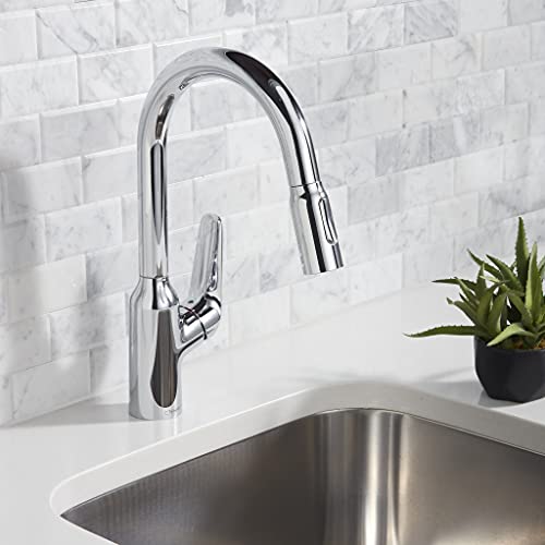 High Arc Kitchen Faucet with Pull Down Sprayer, Brushed Black V733146