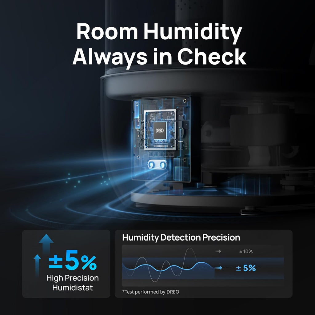 6L Ultrasonic Cool Mist Humidifier for Bedroom, 60 Hour Runtime, Gray P60507