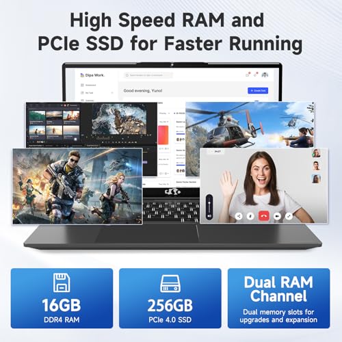 15.6" IPS FHD Laptop, Intel 6 Core i3, 8GB RAM 256GB SSD, Backlit Keyboard, Fingerprint, Wi-Fi 6, Win 11 P765767