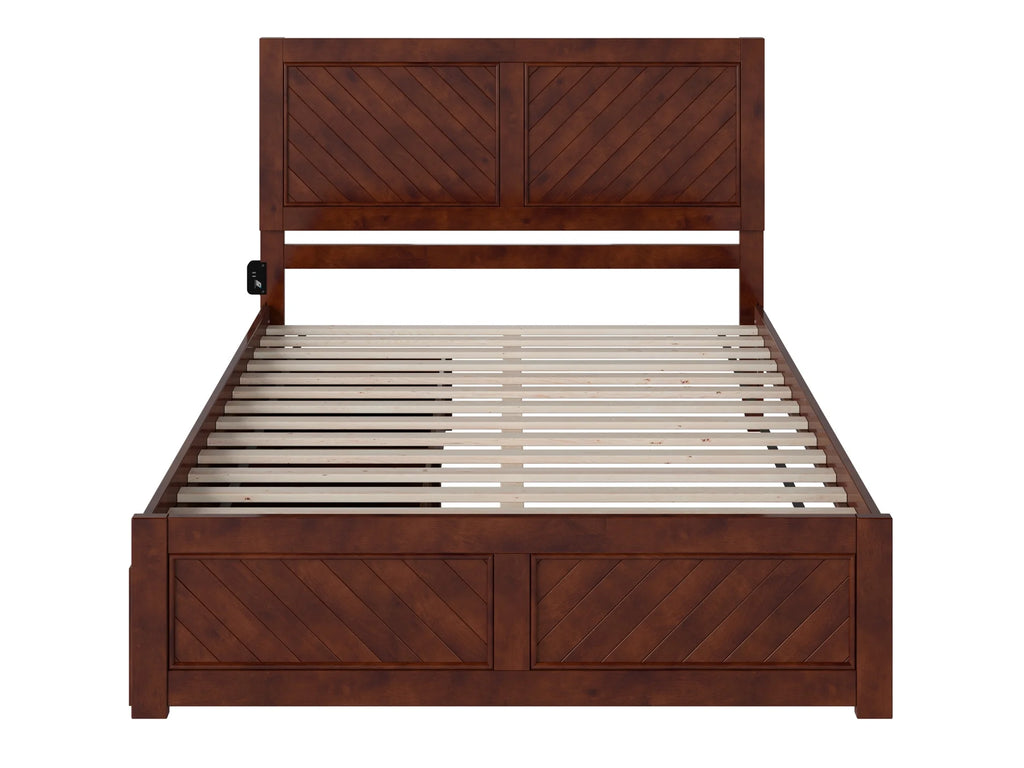 Solid Wood Platform Bed with Storage Drawers, Queen K8732