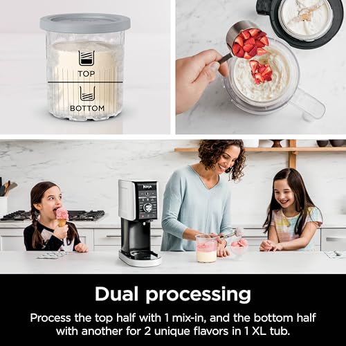 Ice Cream & Frozen Treat Maker with 2 XL Pint Containers H2087