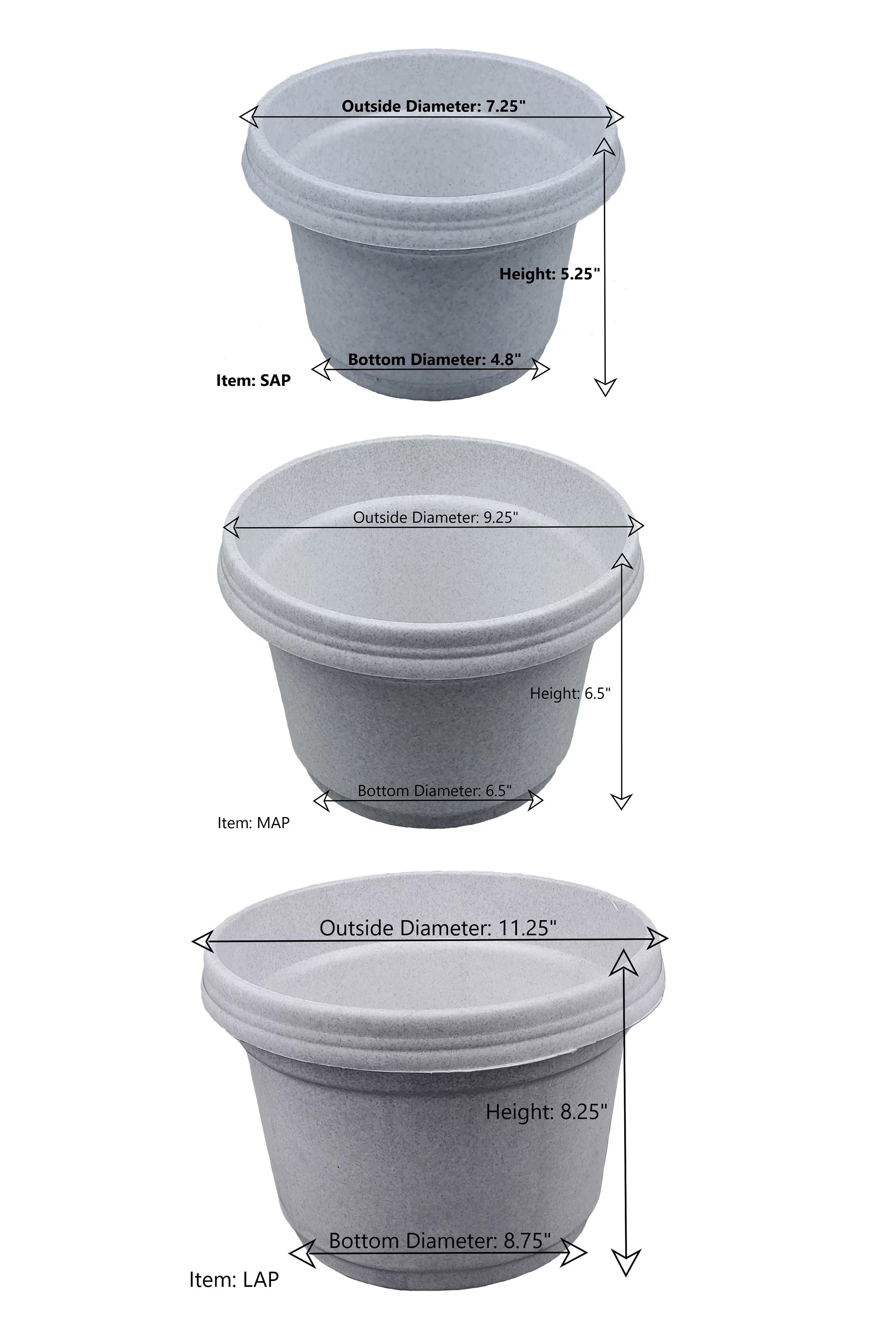 12 inch Terra Cotta Planter with Saucer, Set of 5 U883702