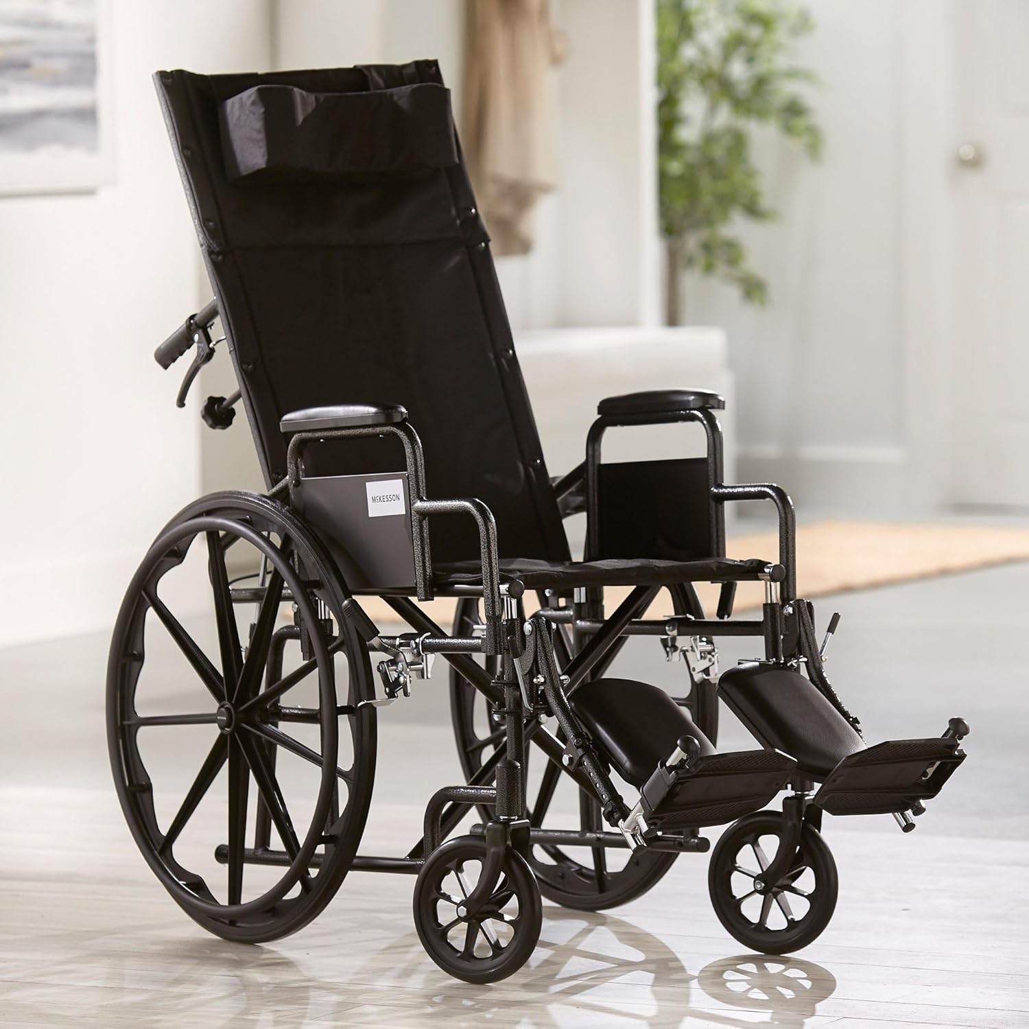 Reclining Wheelchair with Detachable Desk Arms, 18" Seat Width, 300 lbs Capacity S8651