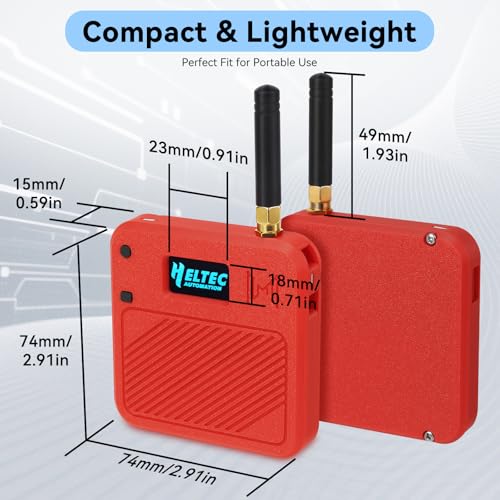 2 Pack ESP32 LoRa V3 Development Board with 915MHz Antennas, 3000mAh Battery, and Case L1170