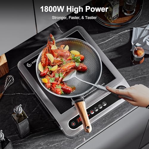 Induction Cooktop, 1800W Portable Burner with Timer Y4884