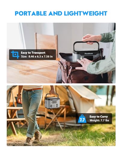 300W Portable Power Station, 296Wh Battery Backup with AC Outlet for Camping F53086