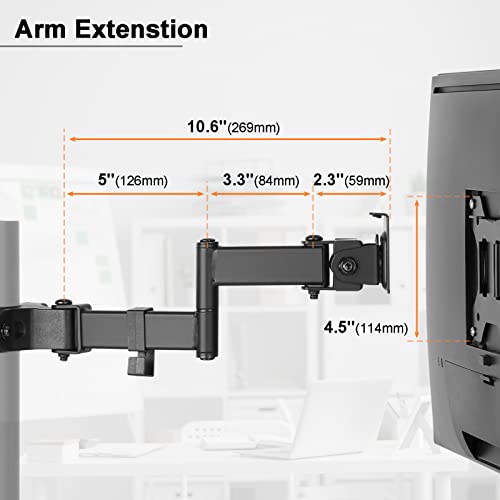 Universal VESA Pole Mount, Full Motion TV Mount for 17-32 Inch Screens, Black X712162