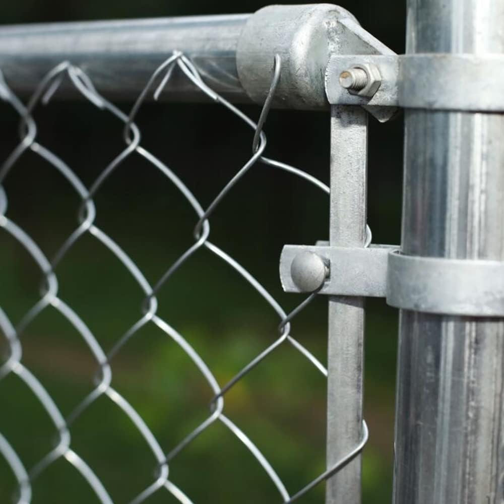 Galvanized Steel Chain Link Fence Fabric 4 x 50 ft, 12.5 Gauge, Silver Z1487