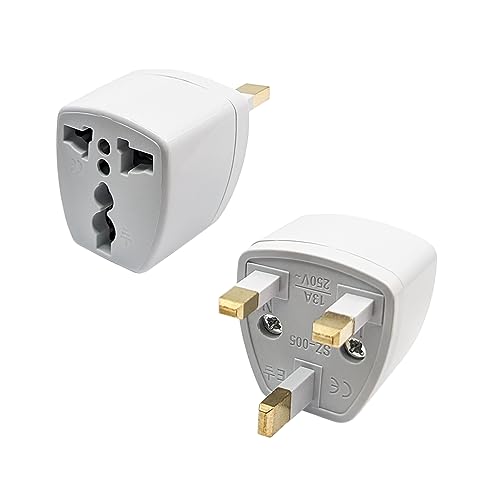 Cellet Universal Travel Adapter: Seamless Plug Conversion for International Travelers AC Wall Power Adapter to Convert China, UK, AU, EU & Other Plugs to US Plug Socket (2PACK)
