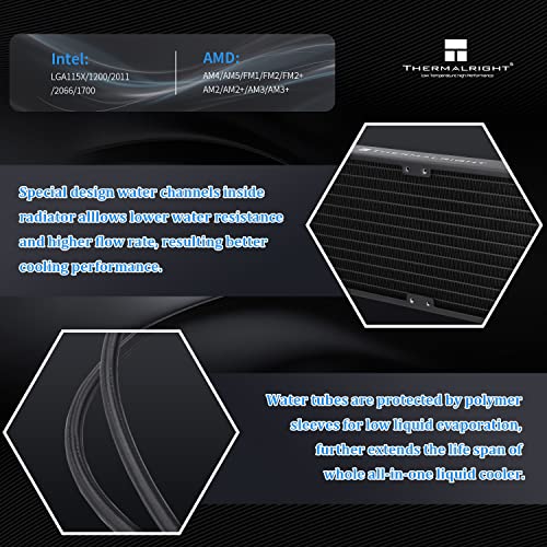 240mm ARGB Water Cooling CPU Cooler with Dual PWM Fans B340