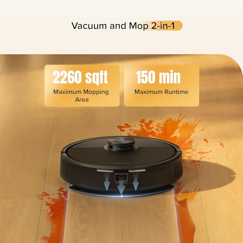 Robot Vacuum with Self-Empty Dock, 5500 Pa Suction, LiDAR Navigation E428049