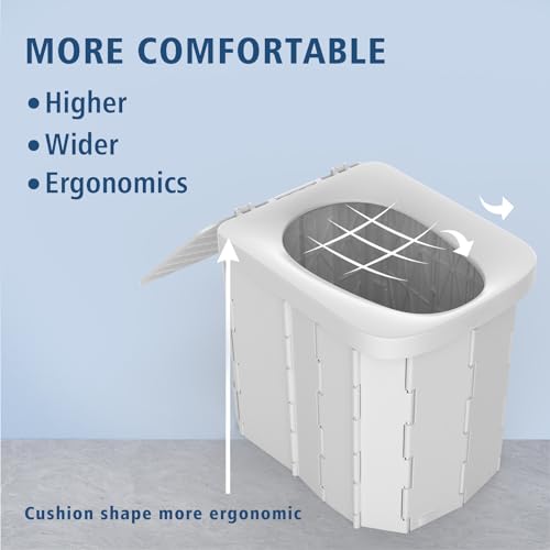 Portable Folding Camping Toilet with Lid for Adults E278