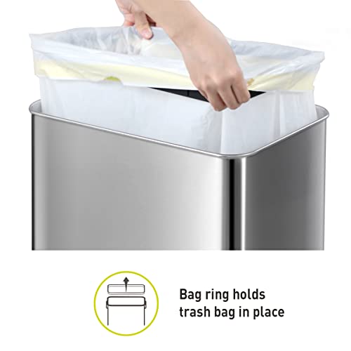 Touchless Motion Sensor Trash Can, 13.2 Gallon, Brushed Stainless Steel A497976