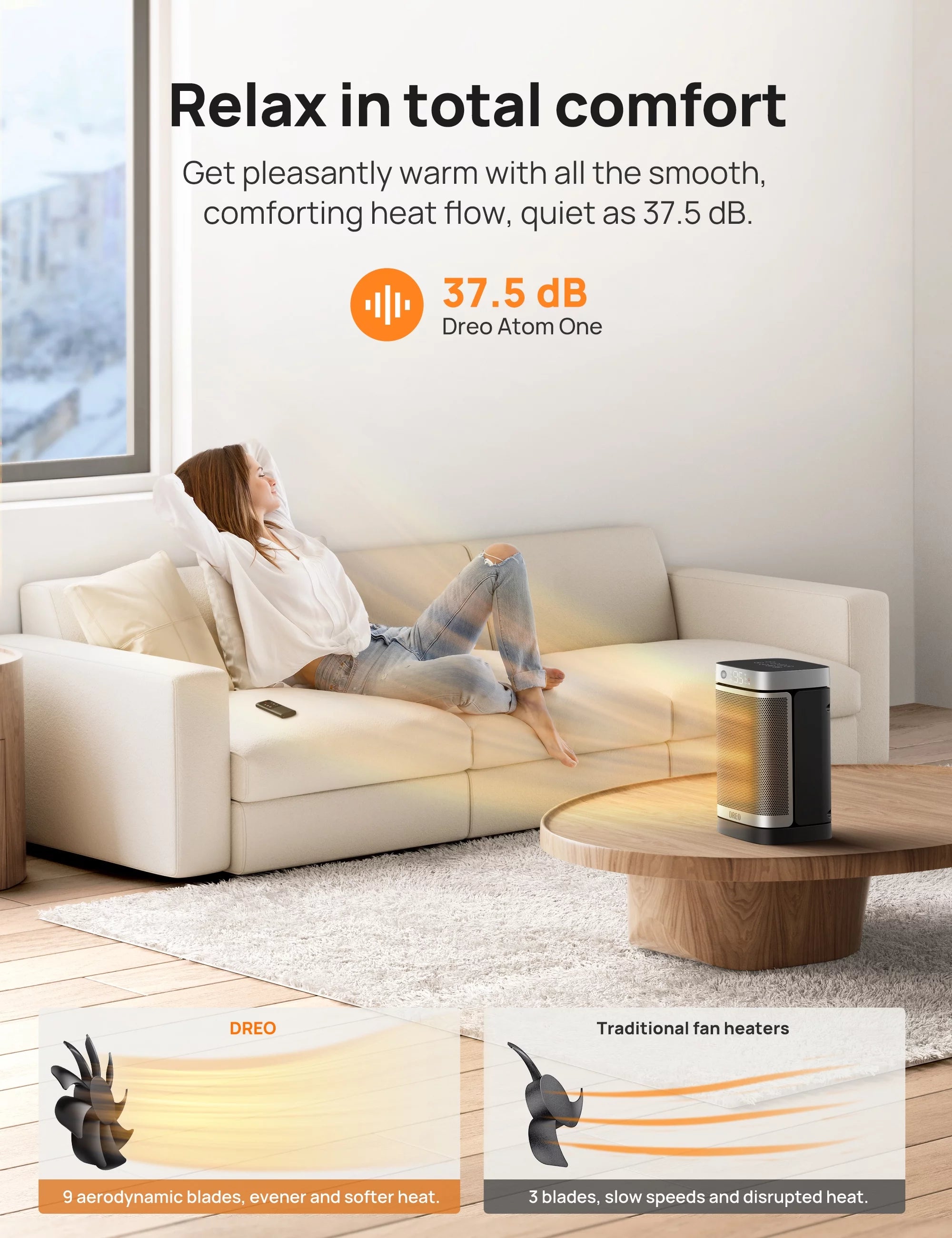 Space Heater with Motion Sensor, 1500W Oscillating, Digital Thermostat, Remote Control Z87925