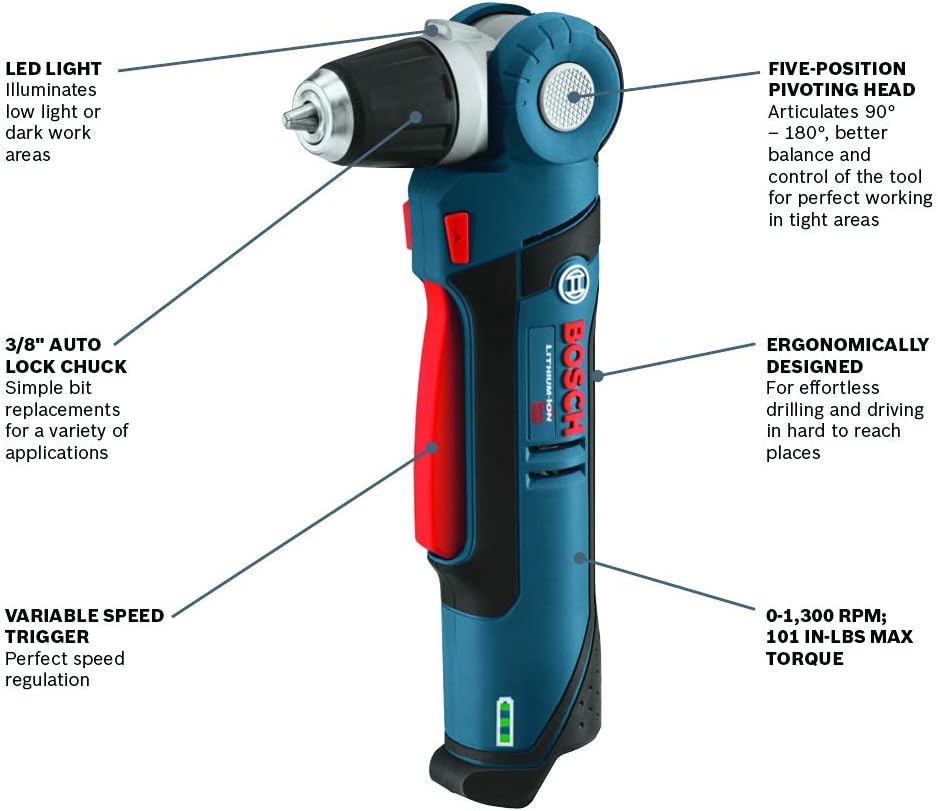 12V Max 3/8 In. Right Angle Drill/Driver Kit with 2.0Ah Battery U8150