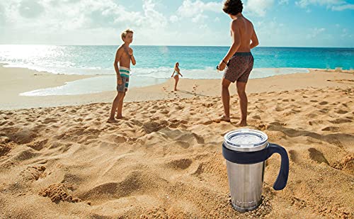 Tumbler Handle for 30oz Rambler Cup, Anti Slip Travel Mug Grip for Stainless Steel Tumblers (Black) M402072