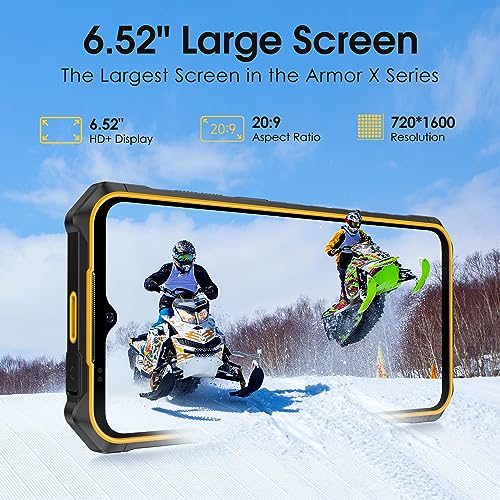 Rugged Smartphone 12+64GB 50MP Camera 6.52" Screen 6320mAh Dual 4G Black J263