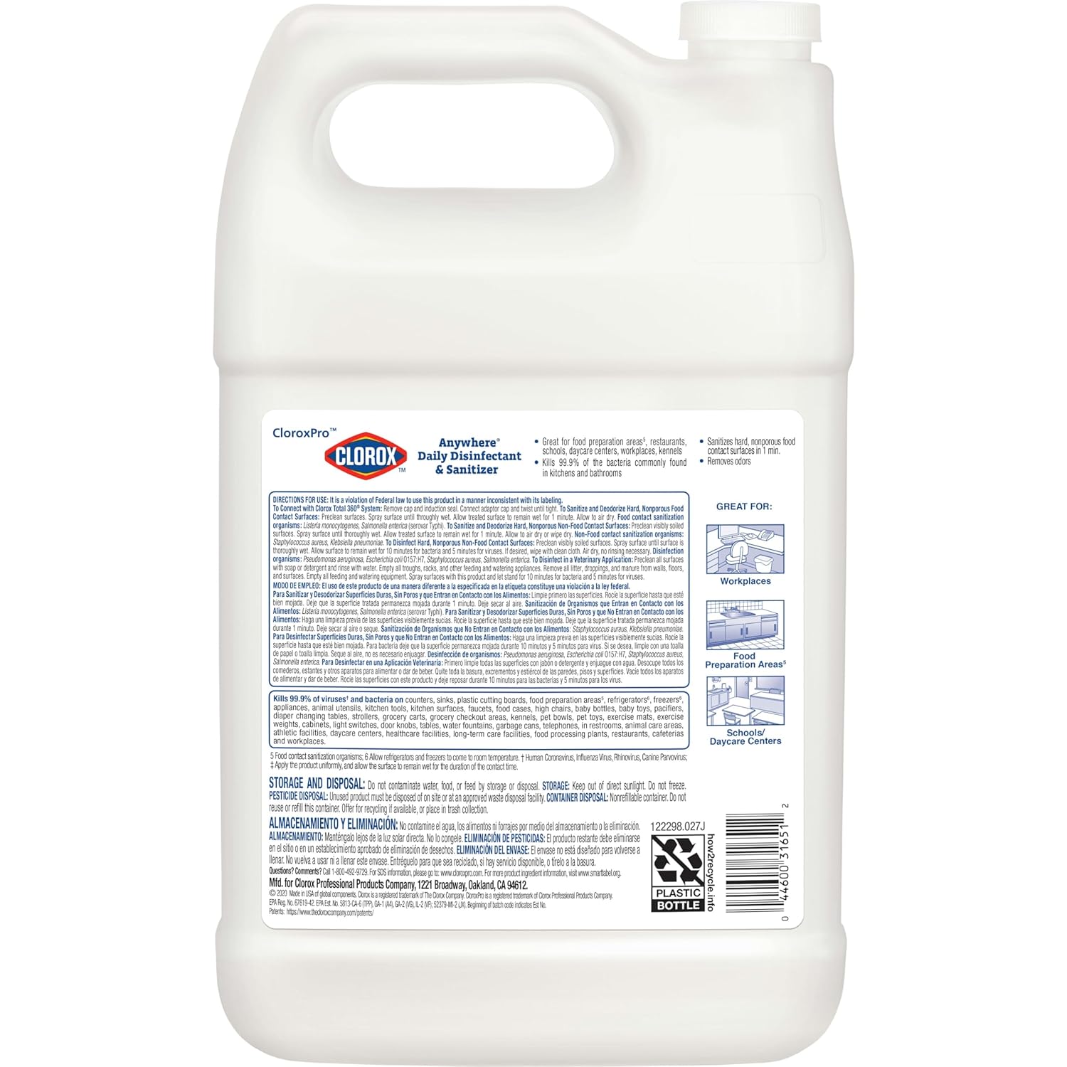 Daily Disinfectant and Sanitizing Spray, 128 Ounces Q386699