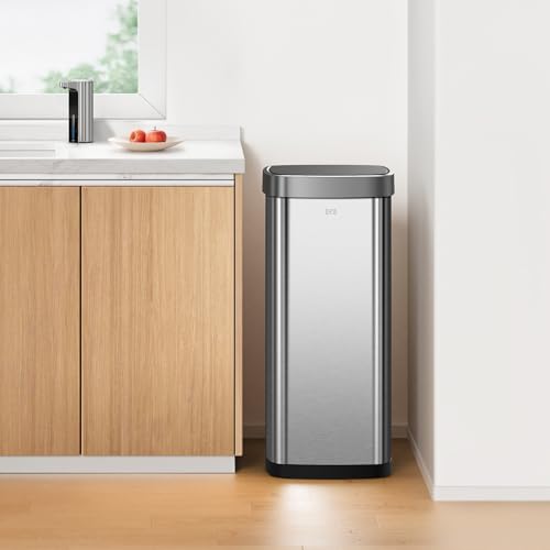 Touchless Motion Sensor Trash Can, 13.2 Gallon, Brushed Stainless Steel A497976
