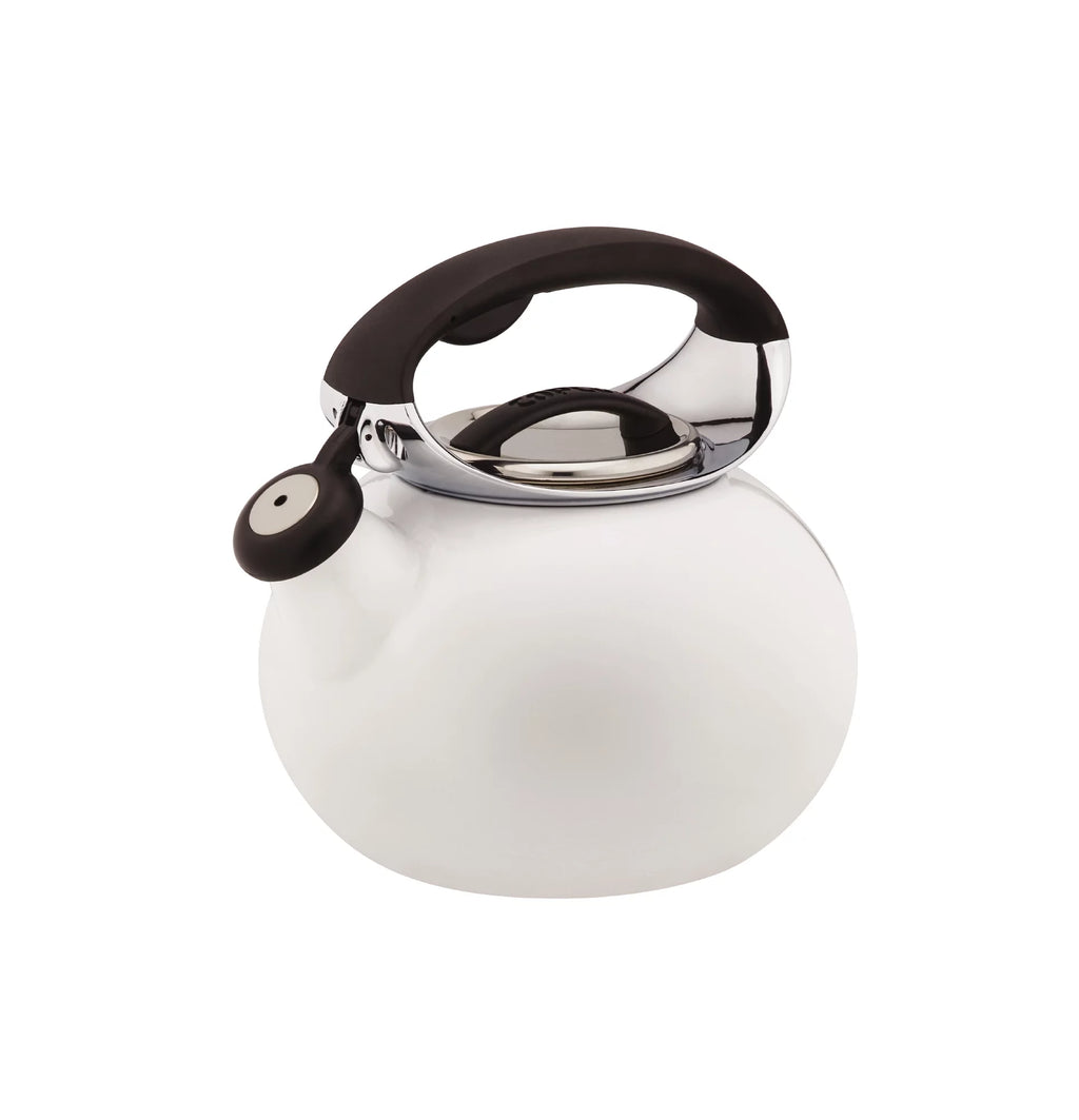 White Enamel Steel Tea Kettle A5457