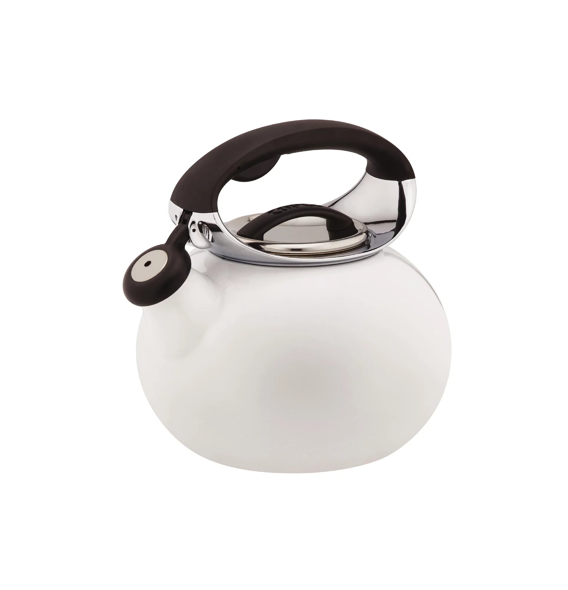 White Enamel Steel Tea Kettle A5457