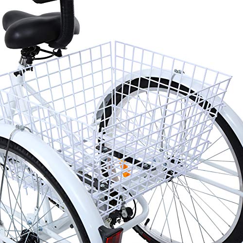 Adult Tricycle 3-Wheel Cruiser Bike with Shopping Basket Q916