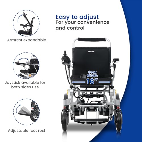 Electric Wheelchair for Adults Lightweight Foldable All Terrain I8536
