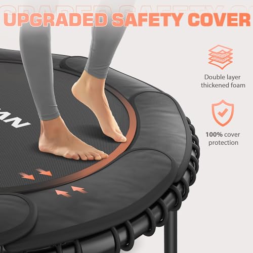 Foldable Mini Trampoline with Adjustable Foam Handle M67736