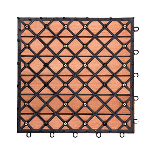 Interlocking Acacia Hardwood Deck Tile H55073