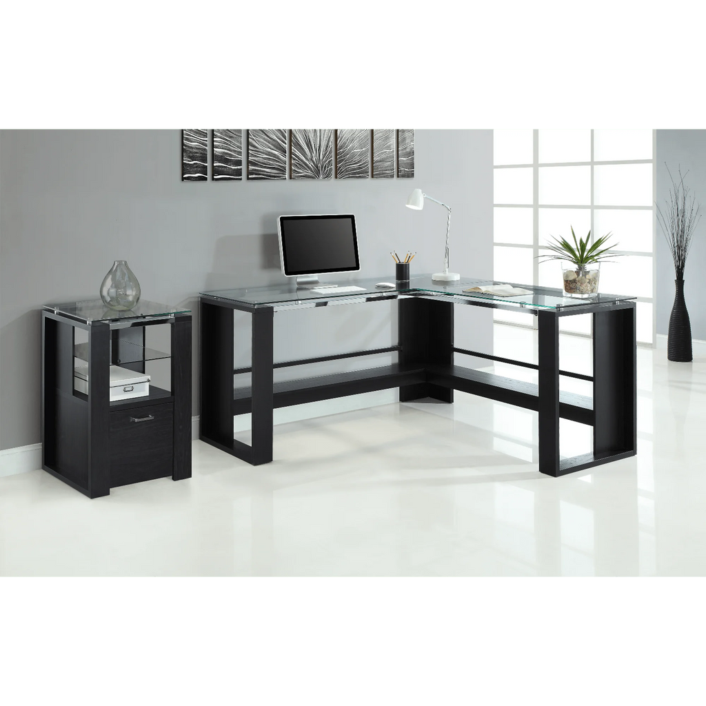 L-Shape Corner Desk, Espresso E663723
