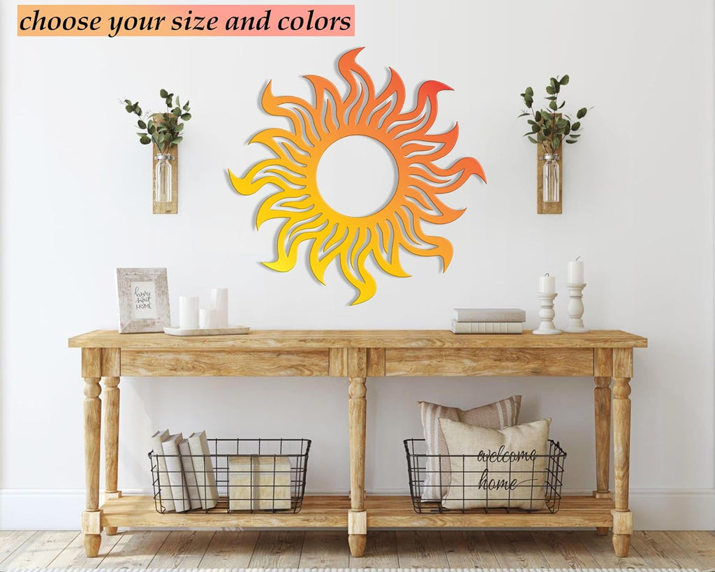 Sun Metal Wall Art - Large Hanging Sunburst Decoration V982171