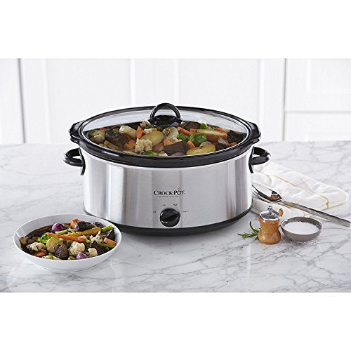 7 Quart Oval Manual Slow Cooker, Stainless Steel Z9217