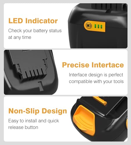 2Pack 6.0Ah 20V Replacement Battery for Cordless Power Tools E263677