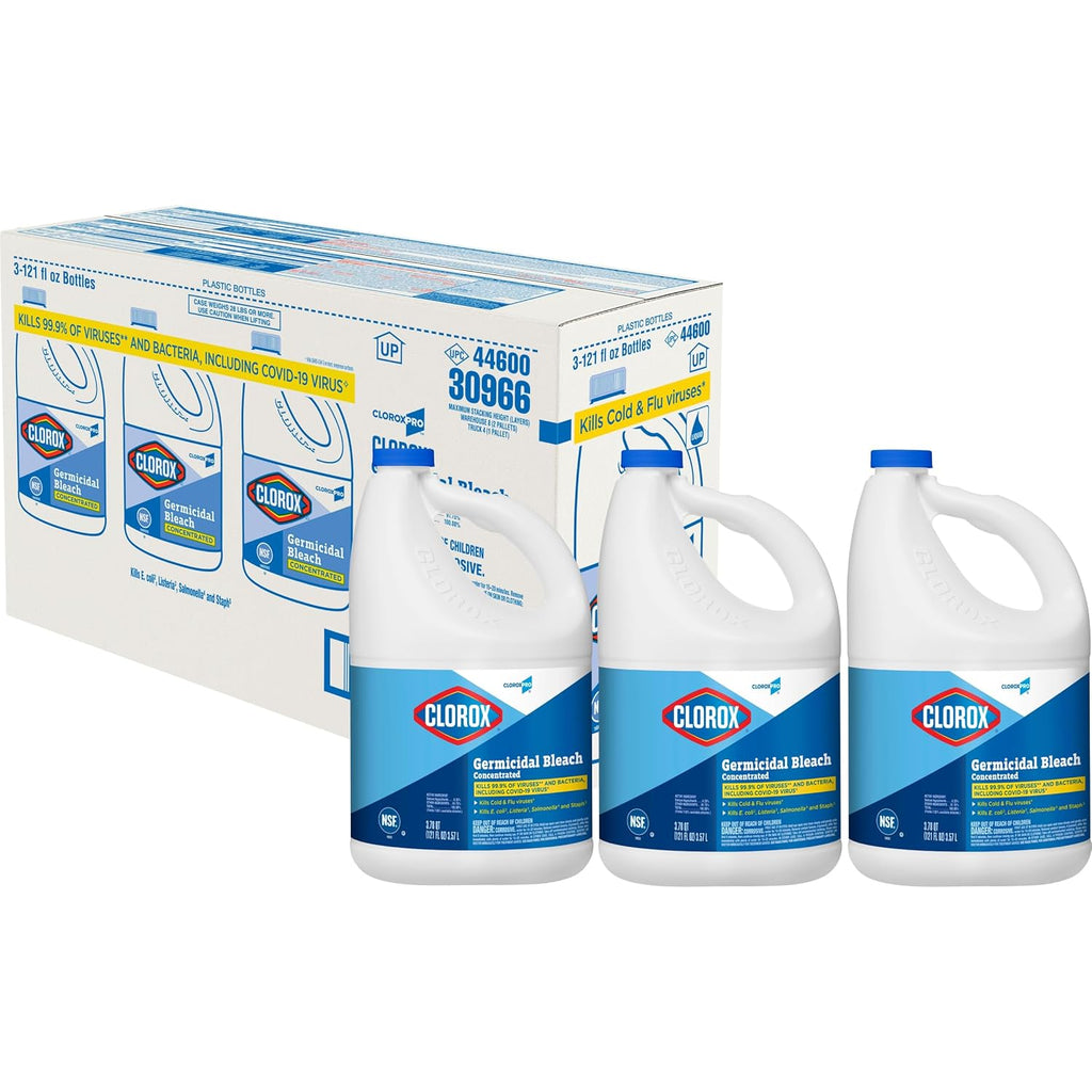 Germicidal Bleach, 121 Ounce Bottle, Pack of 3 E6663