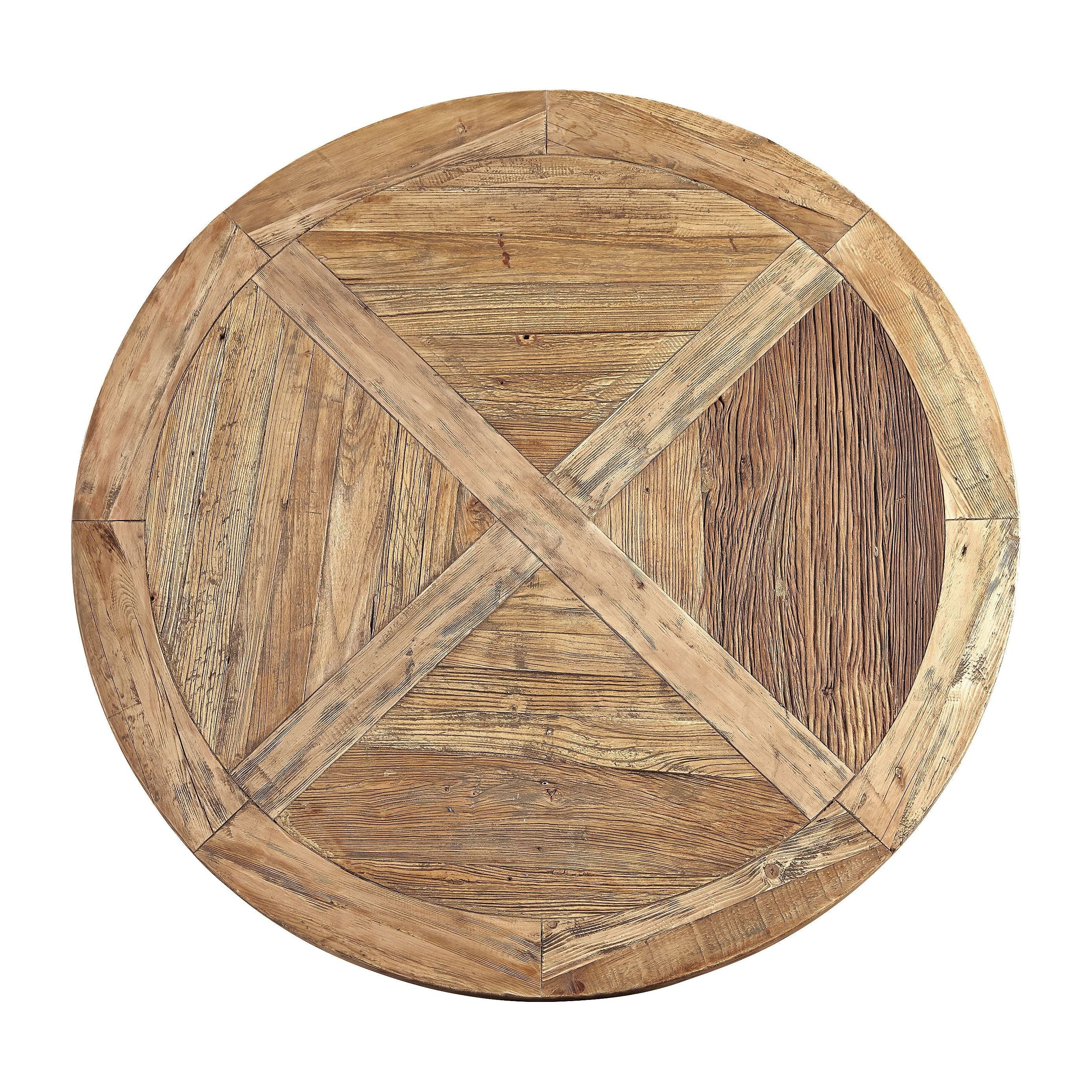 Reclaimed Elm Round Dining Table, 60-inch G4617