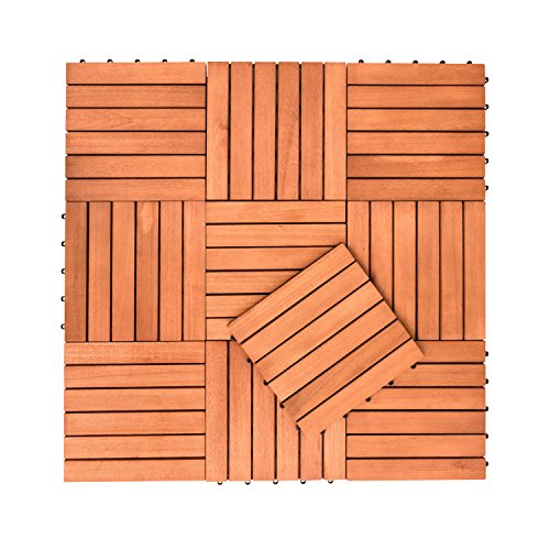 Interlocking Acacia Hardwood Deck Tile H55073